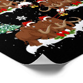 Xmas Lighting Tree Santa Riding Wooly Mammoth Chr Poster (Ecke)