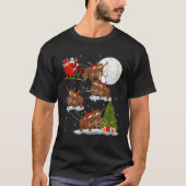 Xmas Lighting Tree Santa Riding Wooly Mammoth Chr T-Shirt (Vorderseite)