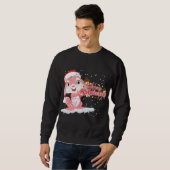 Xmas Lighting Tree Weihnachtsmannmütze Rabbit Bunn Sweatshirt (Vorne ganz)