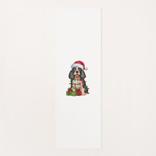 Xmas Lighting Weihnachtsmannmütze Alaskan Malamute Yogamatte