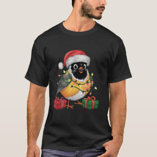 Xmas Lighting Weihnachtsmannmütze American Robin B T-Shirt