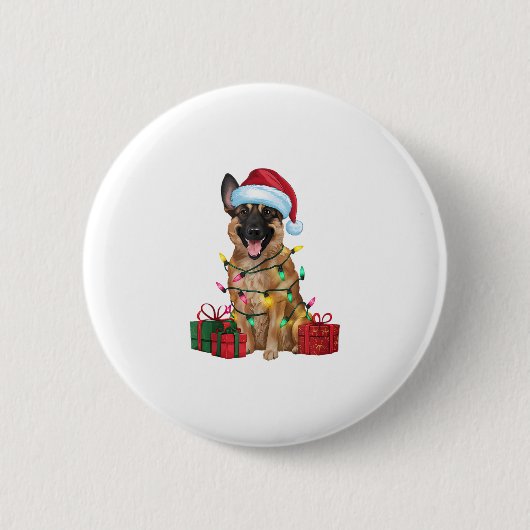 Xmas Lighting Weihnachtsmannmütze Belgische Malino Button (Vorderseite)