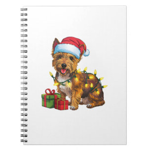 Xmas Lighting Weihnachtsmannmütze Cairn Terrier Do Notizblock