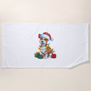 Xmas Lighting Weihnachtsmannmütze Cardigan Welsh C Strandtuch
