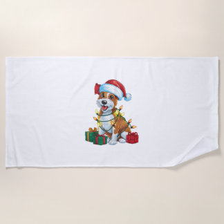 Xmas Lighting Weihnachtsmannmütze Cardigan Welsh C Strandtuch