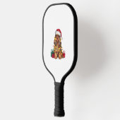 Xmas Lighting Weihnachtsmannmütze Cocker Spaniel D Pickleball Schläger (Links)