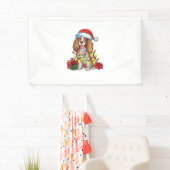 Xmas Lighting Weihnachtsmannmütze Englisch Coonhou Banner (Insitu)
