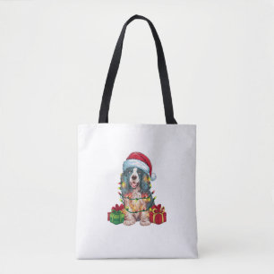 Xmas Lighting Weihnachtsmannmütze Englisch Coonhou Tasche