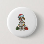 Xmas Lighting Weihnachtsmannmütze Englisch Pointer Button (Vorderseite)