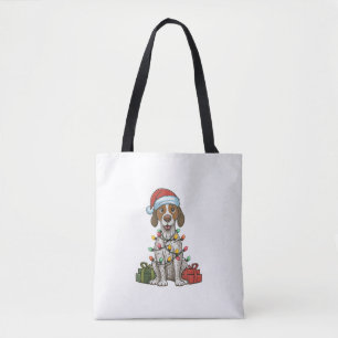 Xmas Lighting Weihnachtsmannmütze Englisch Pointer Tasche