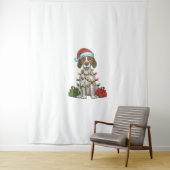Xmas Lighting Weihnachtsmannmütze Englisch Pointer Wandteppich (Beispiel)