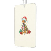 Xmas Lighting Weihnachtsmannmütze Fox Terrier Dog  Autolufterfrischer (Links)