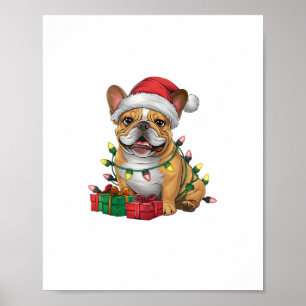 Xmas Lighting Weihnachtsmannmütze Französischer Bu Poster