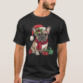 Xmas Lighting Weihnachtsmannmütze Französischer Bu T-Shirt (Vorderseite)