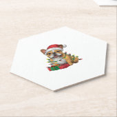 Xmas Lighting Weihnachtsmannmütze Französischer Bu Untersetzer (angewinkelt)