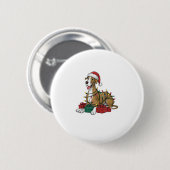 Xmas Lighting Weihnachtsmannmütze Great Dane Dog W Button (Vorne & Hinten)