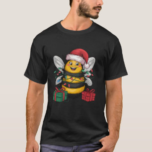 Xmas Lighting Weihnachtsmannmütze Humble Bee Weihn T-Shirt