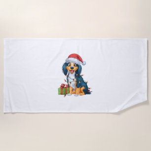Xmas Lighting Weihnachtsmannmütze Kooikerhondje Do Strandtuch