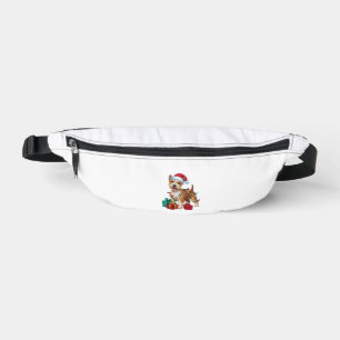 Xmas Lighting Weihnachtsmannmütze Lakeland Terrier Bauchtasche