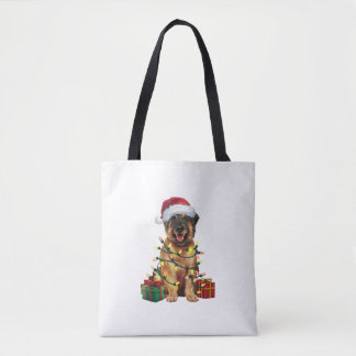 Xmas Lighting Weihnachtsmannmütze Leonberger Dog C Tasche
