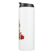 Xmas Lighting Weihnachtsmannmütze Maltipoo Dog Wei Thermosbecher (Nach rechts gedreht)