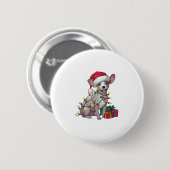 Xmas Lighting Weihnachtsmannmütze Mexican Hairless Button (Vorne & Hinten)