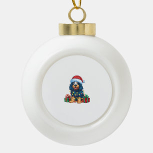 Xmas Lighting Weihnachtsmannmütze Spanish Water Do Keramik Kugel-Ornament