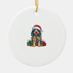 Xmas Lighting Weihnachtsmannmütze Spanish Water Do Keramik Ornament