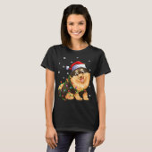 Xmas Lighting Weihnachtsmannmütze Spitz T-Shirt (Vorne ganz)