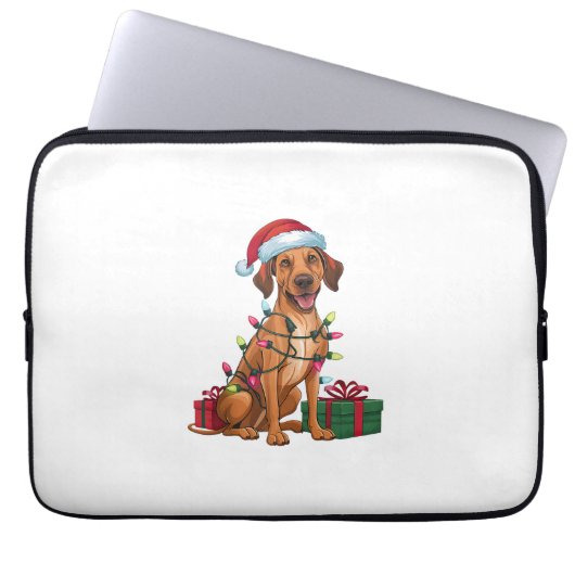 Xmas Lighting Weihnachtsmannmütze Thai Ridgeback D Laptopschutzhülle (Vorderseite)