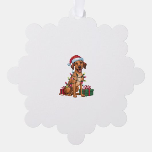 Xmas Lighting Weihnachtsmannmütze Thai Ridgeback D Ornament Karte (Vorderseite)