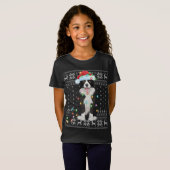 Xmas Lighting Weihnachtsmannmütze Ugly Border Coll T-Shirt (Vorne ganz)