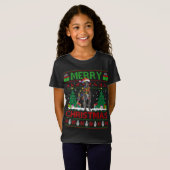 Xmas Lighting Weihnachtsmannmütze Ugly Irish Wolfh T-Shirt (Vorne ganz)