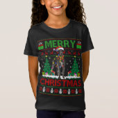 Xmas Lighting Weihnachtsmannmütze Ugly Irish Wolfh T-Shirt (Vorderseite)