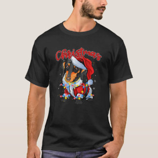 Xmas Lights Dackel Dog Weihnachts Pajama Idee T-Shirt