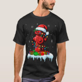 Xmas Lights Fire Hydrant Firefighter Christmas T-Shirt (Vorderseite)
