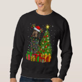 Xmas Lights German Wirehaired Pointer Dog Christma Sweatshirt (Vorderseite)