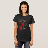 Xmas Lights HO HO Bartded Dragon Funny Ugly Chr T-Shirt (Vorne ganz)