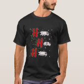 Xmas Lights HO HO Garbage Truck Funny Ugly Chri T-Shirt (Vorderseite)