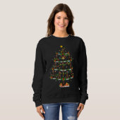 Xmas Lights Irish Setter Dog Christmas Tree Sweatshirt (Vorne ganz)