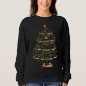 Xmas Lights Irish Setter Dog Christmas Tree Sweatshirt (Vorderseite)