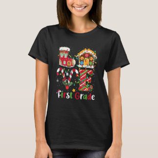 Xmas Lights Liebe Erster Klasse Lehrer Weihnachten T-Shirt
