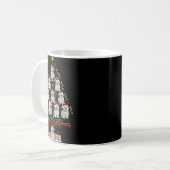 Xmas Lights Santa Bichon Frise Dog Christmas Tree Kaffeetasse (Vorderseite Links)