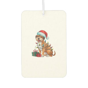 Xmas Lights Santa Drahthaar Pointing Griffon Dog Autolufterfrischer