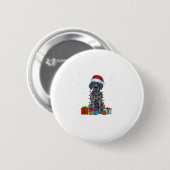 Xmas Lights Santa German Kurzhaarige Pointer Dog C Button (Vorne & Hinten)