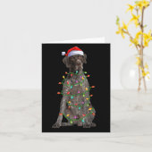 Xmas Lights Santa German Shorthaired Inter Dog Chr Karte (Gelbe Blume)
