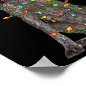 Xmas Lights Santa German Shorthaired Inter Dog Chr Poster (Ecke)