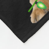 Xmas Lights Santa Hat Brussels Griffon Dog Christm Fleecedecke (Ecke)