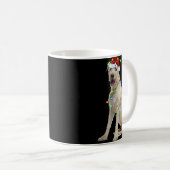 Xmas Lights Santa Hat Irish Wolfhound Dog Christma Kaffeetasse (VorderseiteRechts)