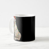 Xmas Lights Santa Hat Irish Wolfhound Dog Christma Kaffeetasse (Vorderseite Links)